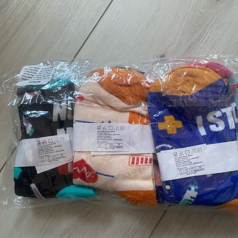 Nursing student/Nurse Socks UNOPENED NWT